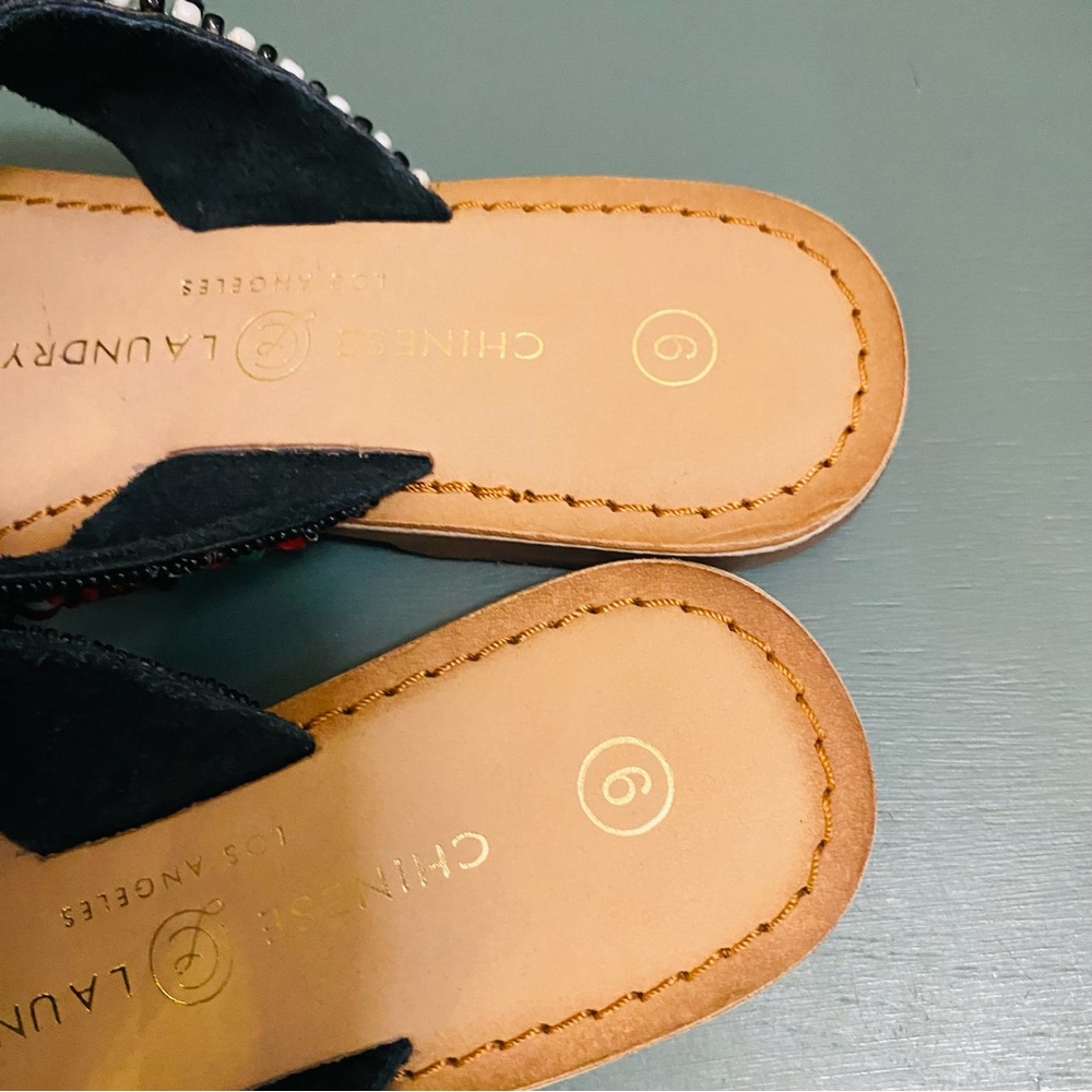 Chinese Laundry Penelope Beaded Boho Slides Size 6 - Picture 4 of 5